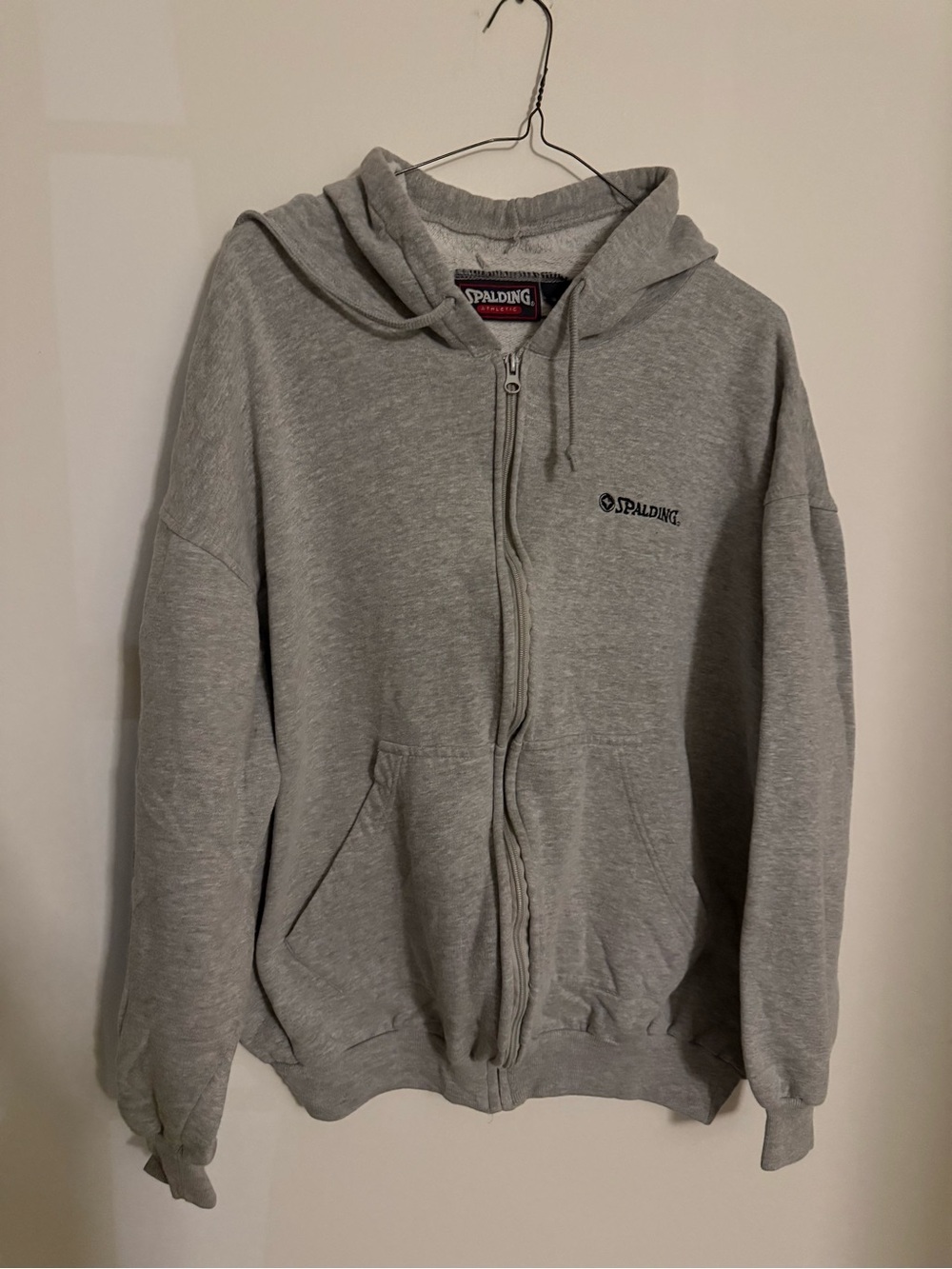 Extra Soft Spalding Women’s Light Gray Full-Zip Hooded Sweatshirt